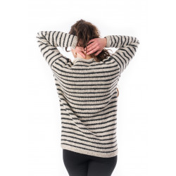 wool-sweater-knit-natural-white-black-striped-unisex-virgin wool-moskitoo-india-kult-rorschach