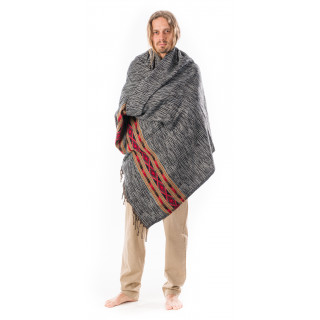 boho-blanket-scarf-sofa-blanket-travel blanket-indian blanket-moskitoo-india-kut-gray-black-red