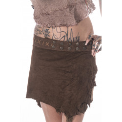 Goa - Ibiza Fashion - Leather Skirt - Tribal Clothing - Moskitoo.ch