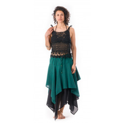 Sunlight Boho Top - Spitzen Oberteil Moskitoo India Kult Schwarz