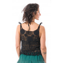 Sunlight Boho Top - Spitzen Oberteil Moskitoo India Kult Schwarz