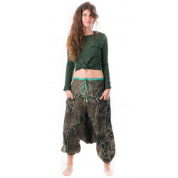 Indische Harems Hose Antrazit Baumwolle Moskitoo India Kult